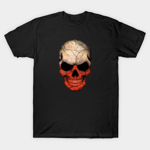 Polish Flag Skull T-Shirt by jeffbartels